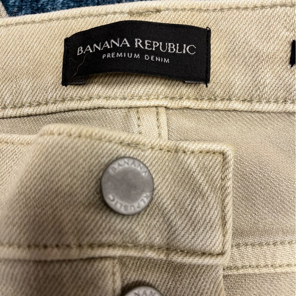 Banana Republic High rise slim tan soft denim pants premium size 29 NWT - Picture 6 of 14